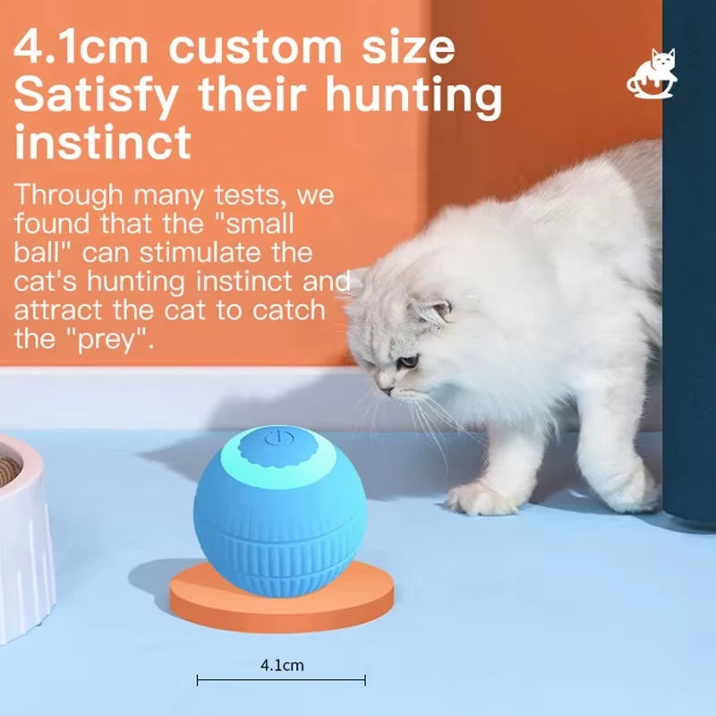 Self-Moving Electric Cat Ball Toy - Interactive Automatic Rolling Kitten Training Toy, Electronic Magic Ball for Cats
