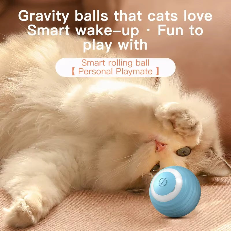 Self-Moving Electric Cat Ball Toy - Interactive Automatic Rolling Kitten Training Toy, Electronic Magic Ball for Cats