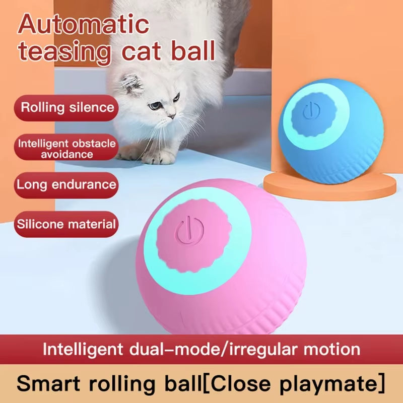 Self-Moving Electric Cat Ball Toy - Interactive Automatic Rolling Kitten Training Toy, Electronic Magic Ball for Cats