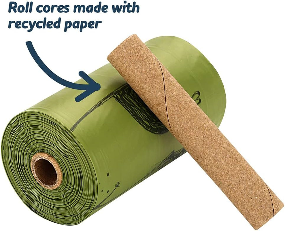 Dog Poop Bags 360 Count, Biodegradable Lavender Extra Thick Waste Bags with Dispenser, 100% Leak-Proof Doggie Bag Refill Rolls