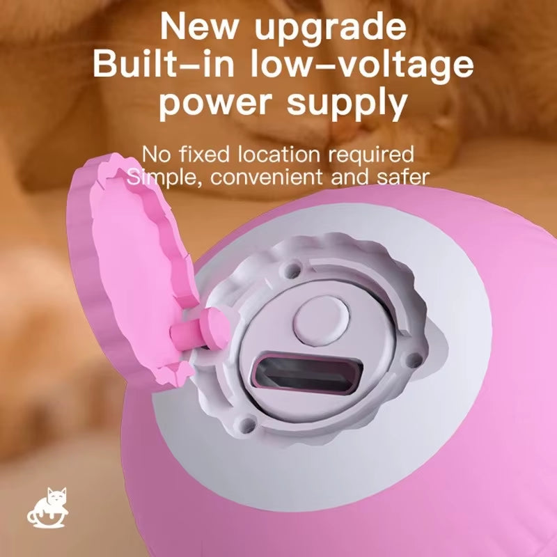 Self-Moving Electric Cat Ball Toy - Interactive Automatic Rolling Kitten Training Toy, Electronic Magic Ball for Cats