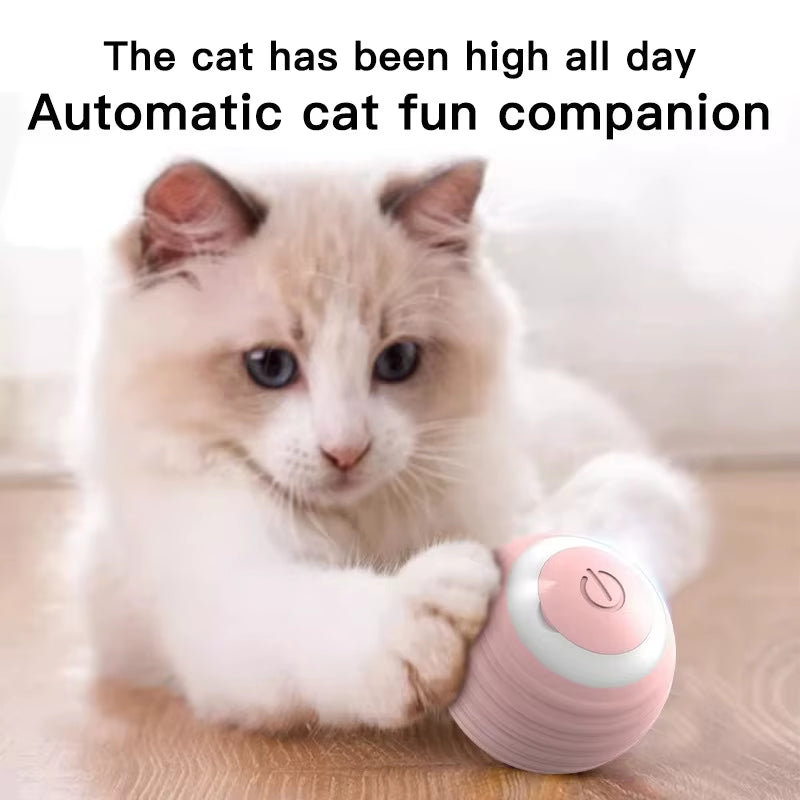 Self-Moving Electric Cat Ball Toy - Interactive Automatic Rolling Kitten Training Toy, Electronic Magic Ball for Cats